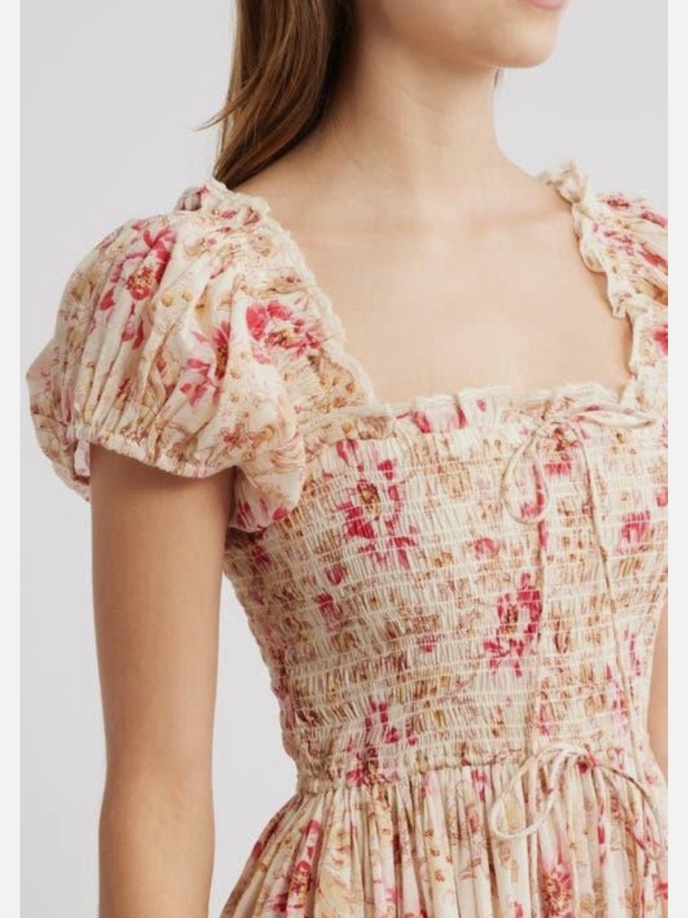DÔEN Stanza Lace Floral Cotton Voile Midi Dress • Size L • NWT Pristine SoldOut - Picture 3 of 7